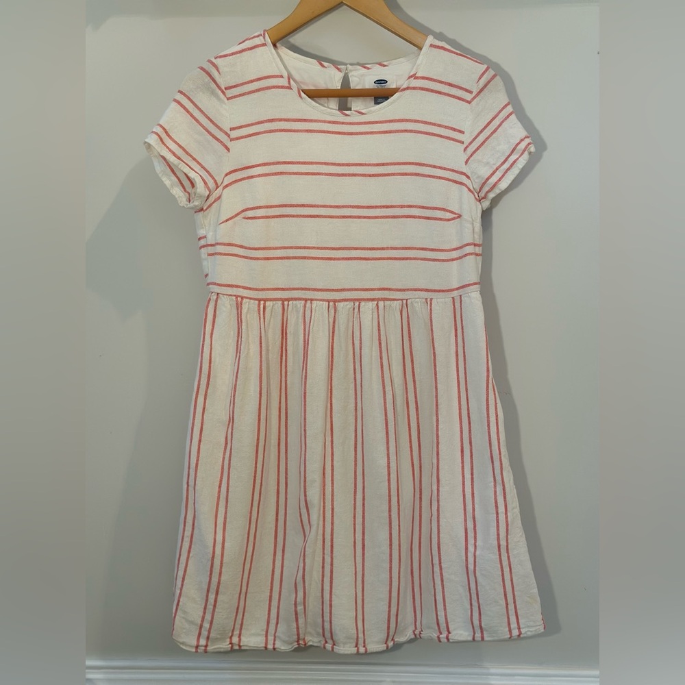 Old Navy Red & White Stripe Mini Dresss